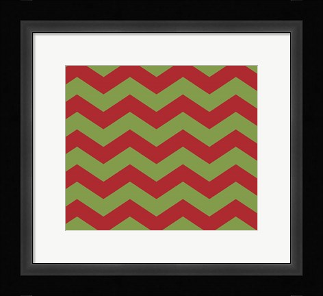 Framed Xmas Chevron 9 Print