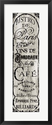Framed Paris Bistro I Print