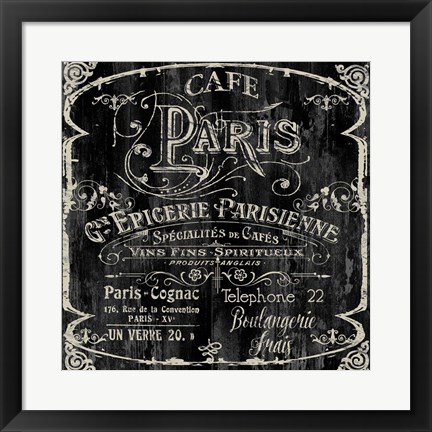 Framed Paris Bistro VI Print