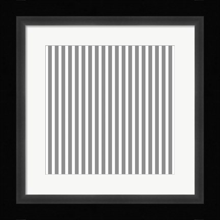 Framed Grey Stripes Print