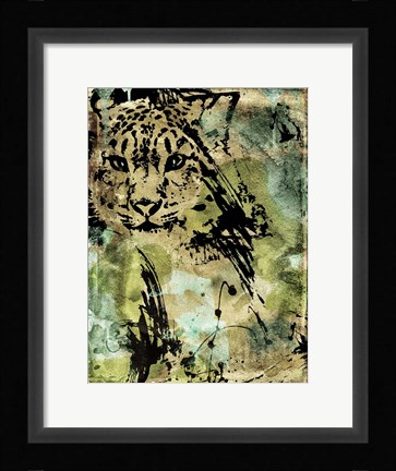 Framed Leopard Ink Print