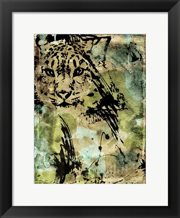 Framed Leopard Ink Print