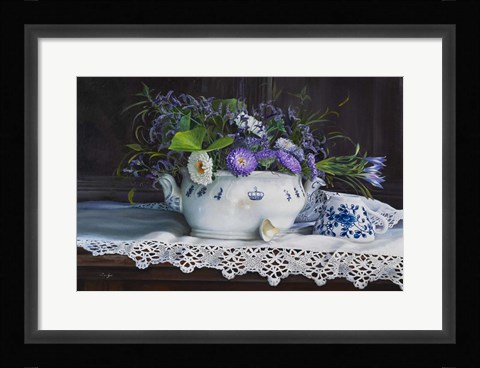 Framed Zuppiera con Tazza Print