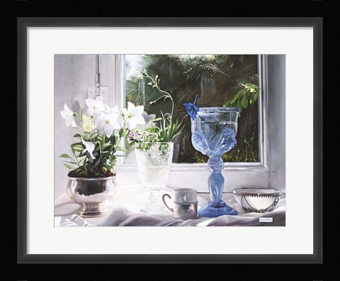 Framed Il Calice Blu Print