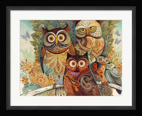 Framed Owls Print