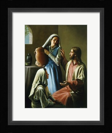 Framed Mary And Martha Print