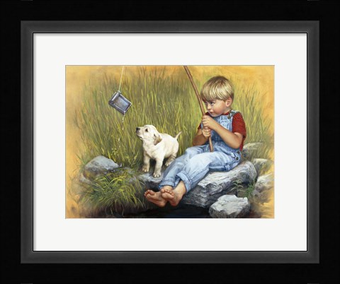 Framed Fishing Blues Print