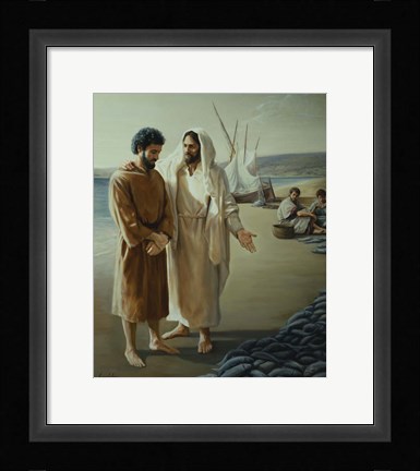 Framed Lovest Thou Me (More Than Thee) Print