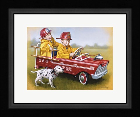 Framed 1959 Murray Fire Truck Print