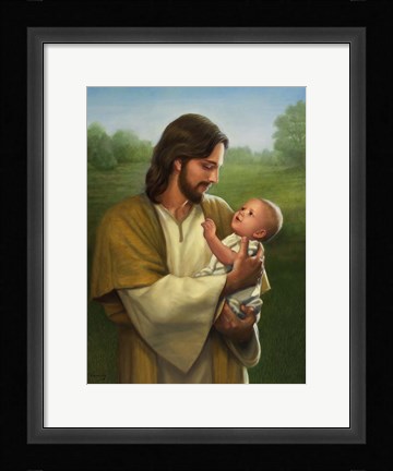 Framed Jesus And Baby Print