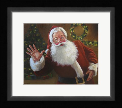 Framed Santa Greeting Print