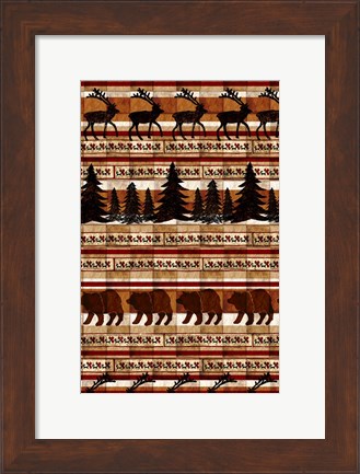Framed Nature Lodge Pattern V Print