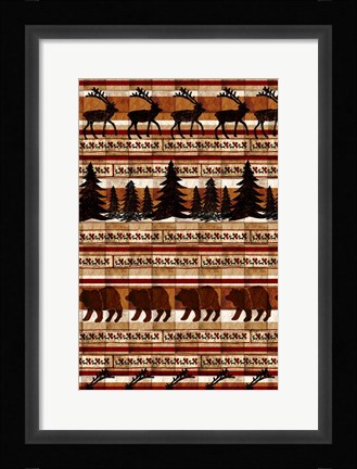 Framed Nature Lodge Pattern V Print