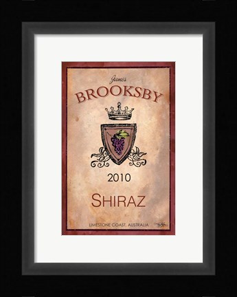 Framed Still Life Wine Label III Print
