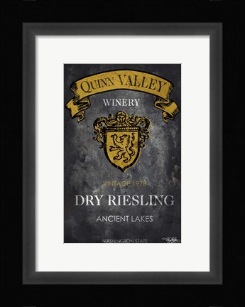 Framed Still Life Wine Label IV Print