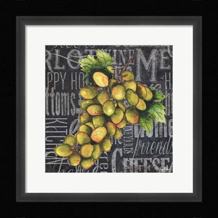 Framed Wine Grapes I Print