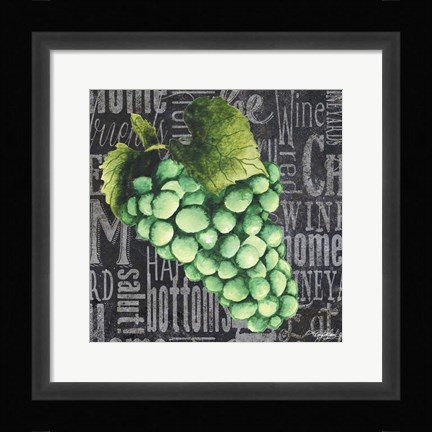 Framed Wine Grapes II Print