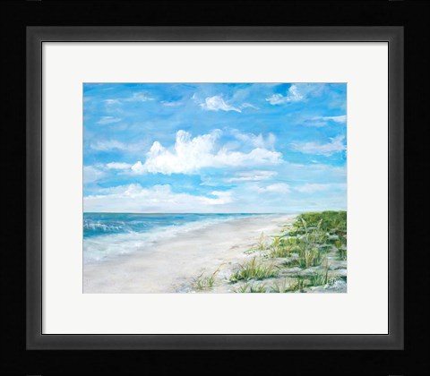 Framed Day At The Beach Print