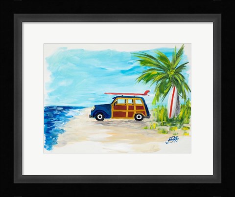 Framed Tropical Vacation I Print