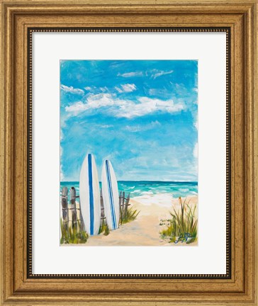 Framed Tropical Surf II Print