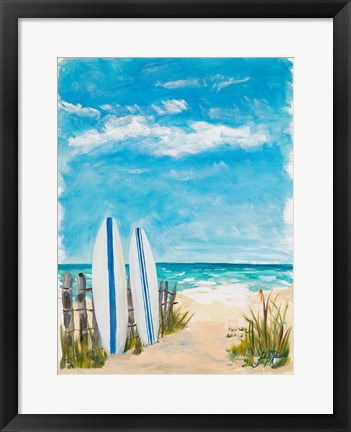 Framed Tropical Surf II Print