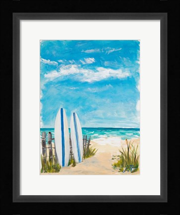 Framed Tropical Surf II Print