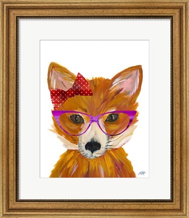 Framed Nerdy Fox Print