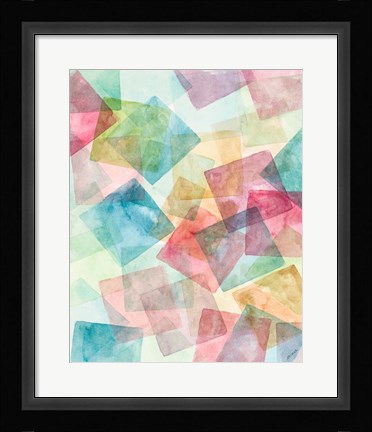 Framed Merging Shapes I Print