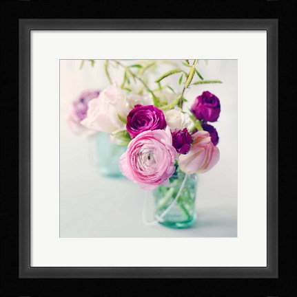 Framed Pink Ranunculus Print