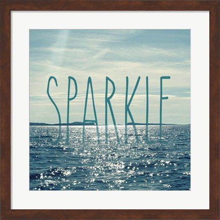 Framed Sparkle In The Ocean Print