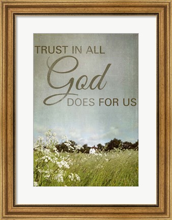 Framed Trust in God Print