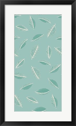 Framed Leaf Toss Pattern Print