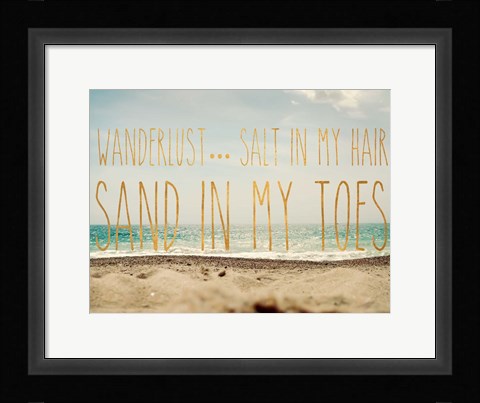 Framed Wanderlust Salt Print