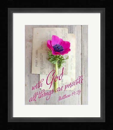 Framed All things are Possible Print