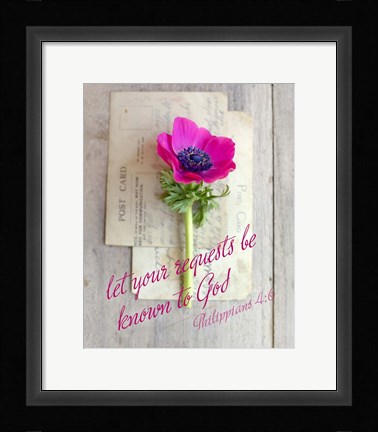 Framed Request to God Print