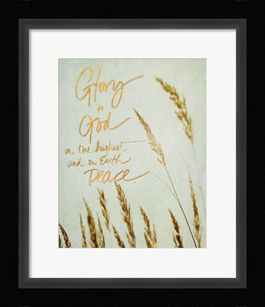Framed Glory To God Print