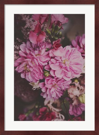 Framed Dark Floral Print