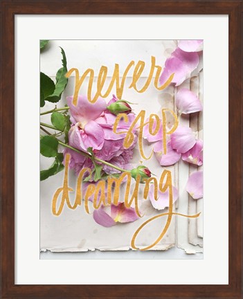 Framed Never Stop Dreaming Print