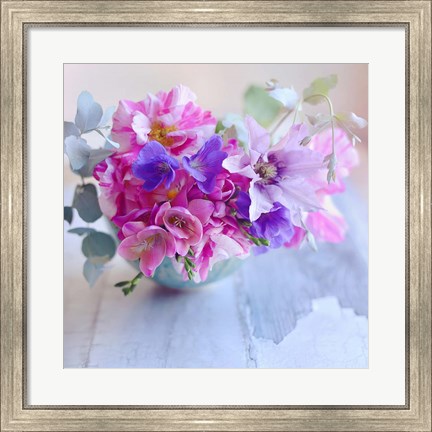 Framed Violet Blooms Print