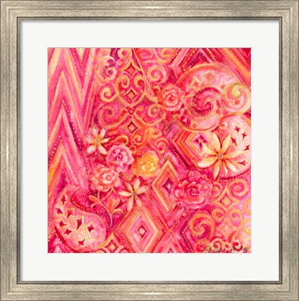 Framed Pink Abstract Print