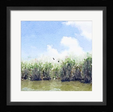 Framed Watercolor Black Hammock Lake Print