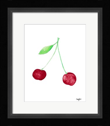 Framed Two Cherries I Print