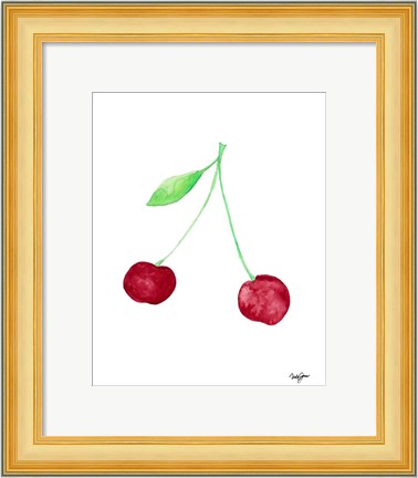 Framed Two Cherries I Print