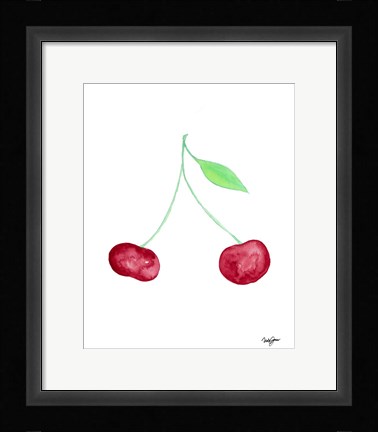 Framed Two Cherries II Print