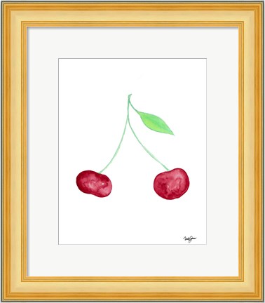 Framed Two Cherries II Print
