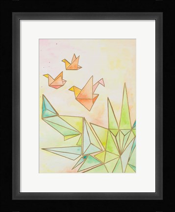 Framed Origami Cranes Print