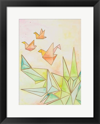 Framed Origami Cranes Print