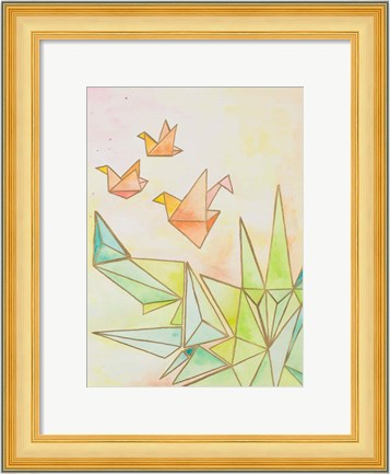 Framed Origami Cranes Print