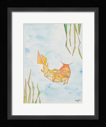 Framed Origami Koi Print