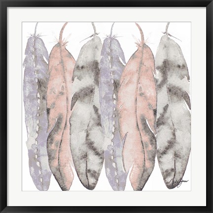 Framed Hanging Feathers Print